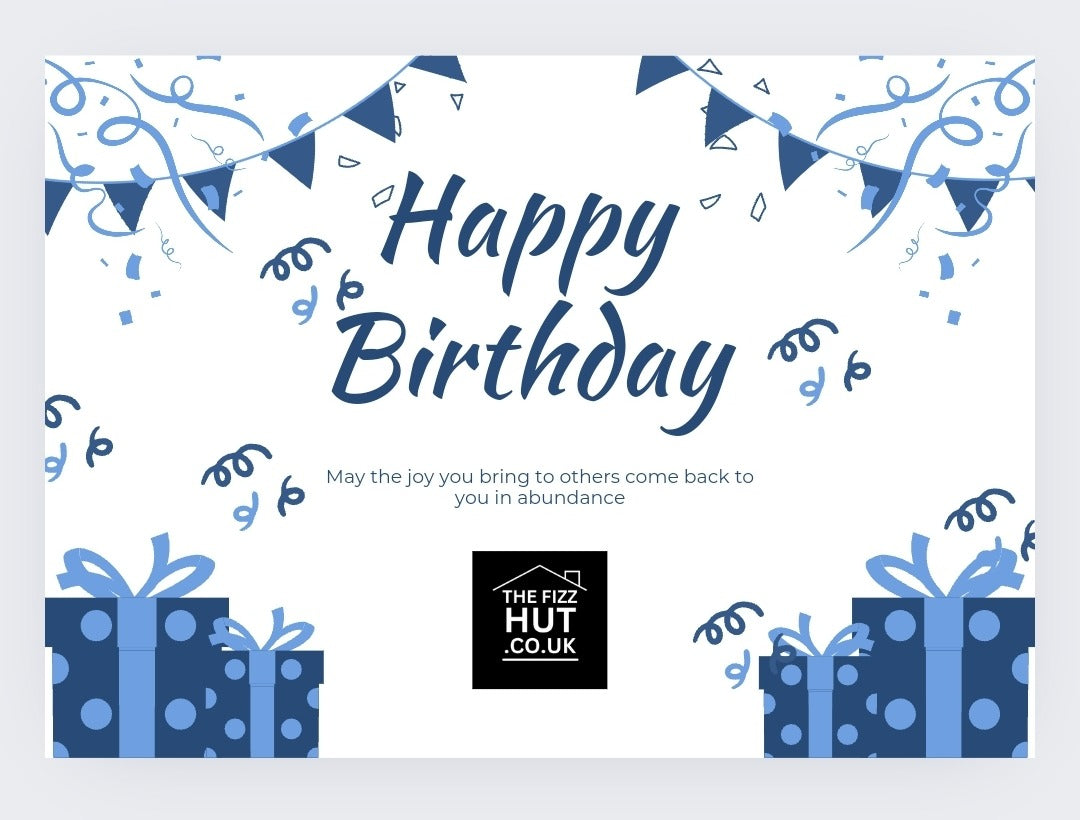 Happy Birthday Blue Gift Box