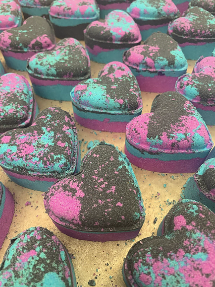 Raspberry Heart Bath Bomb